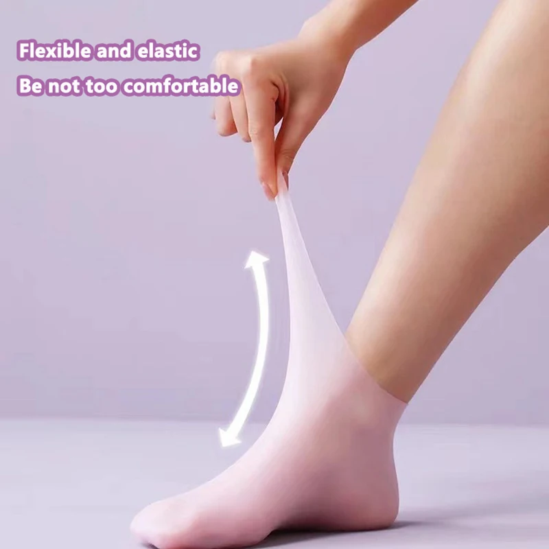 Silicone Socks And Gloves - Moisturizing Gel Spa Exfoliation Prevent Dry Cracked Dead Skin Remover Protector Foot/Hand Care Tool