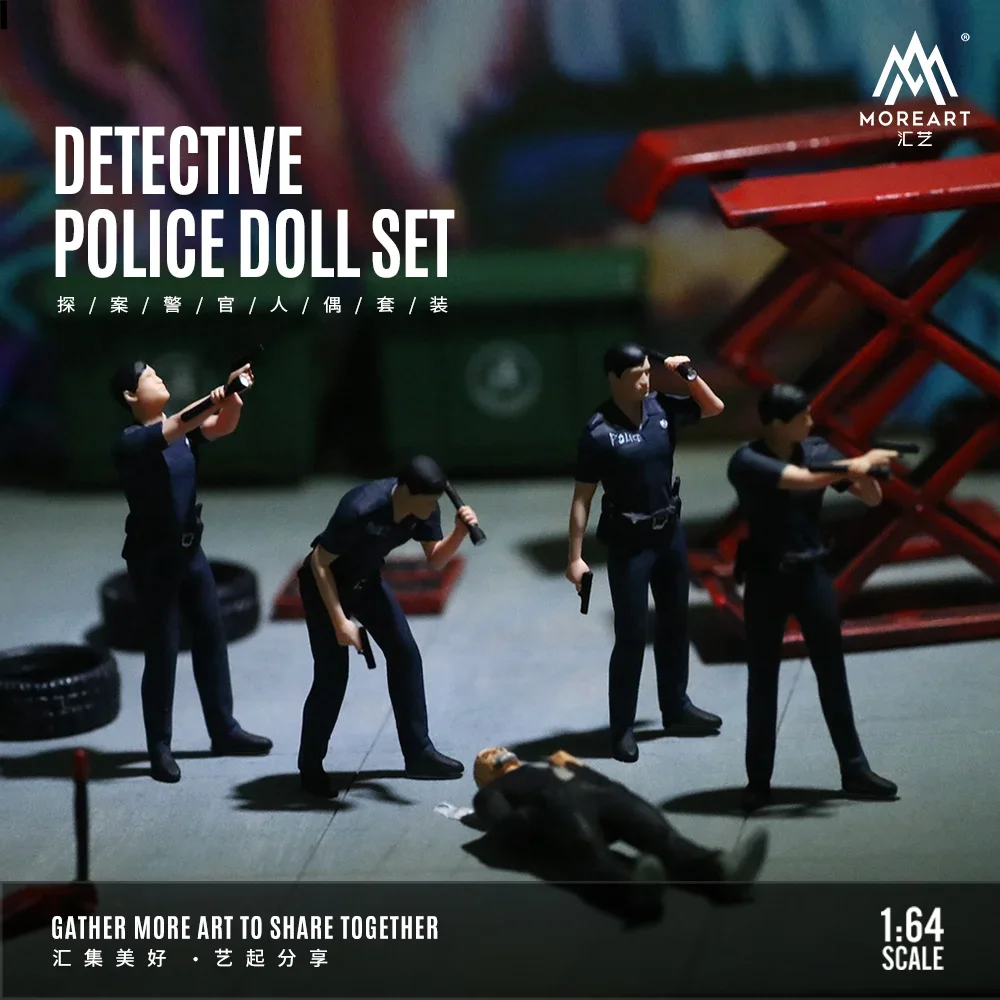 XT SET DI BAMBINI DI POLIZIA DETECTIVE 1:64 Display, collezione e regalo