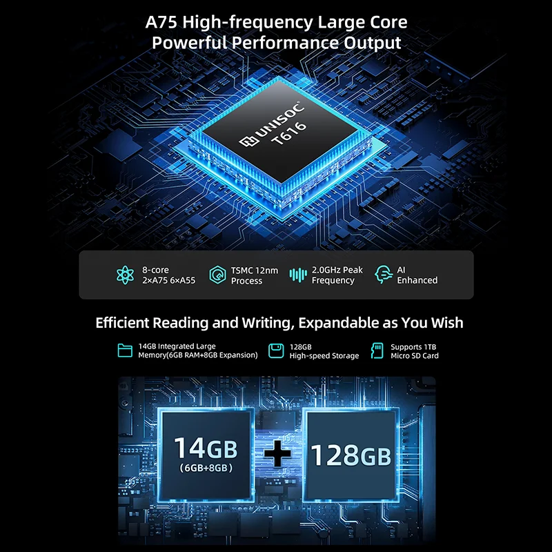 BMAX Android 14MaxPad I10S Pro tela de 10,1 polegadas 6 GB + 8 GB, armazenamento estendido de 128 GB, processador de oito núcleos, tablet para jogos comerciais