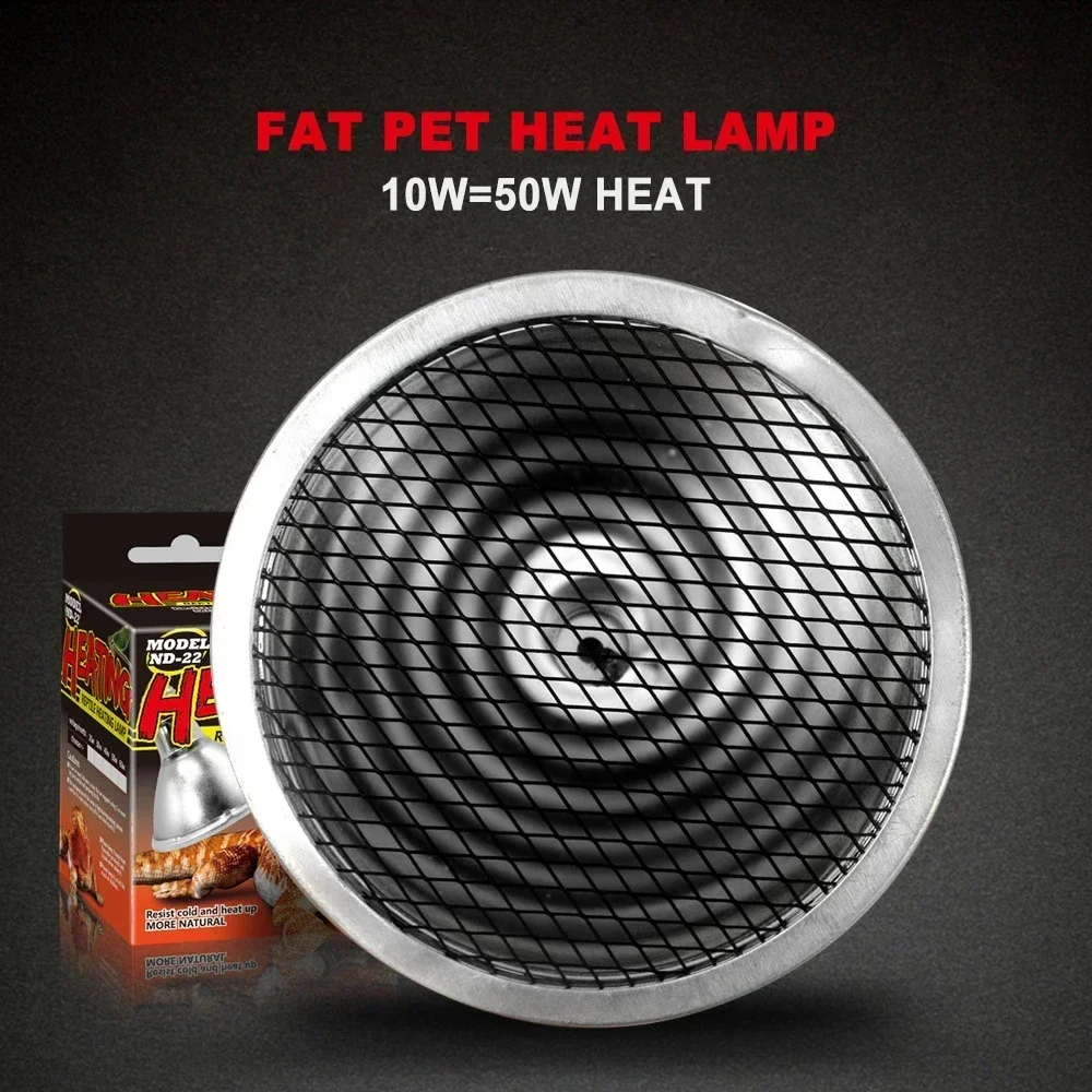 Reptiles Heating Lamp 50W Heat Bulb Iron Mesh Anti-Scalding Heating Lamps for Turtle Lizard Snake Reptiles Breeding Box Lighting