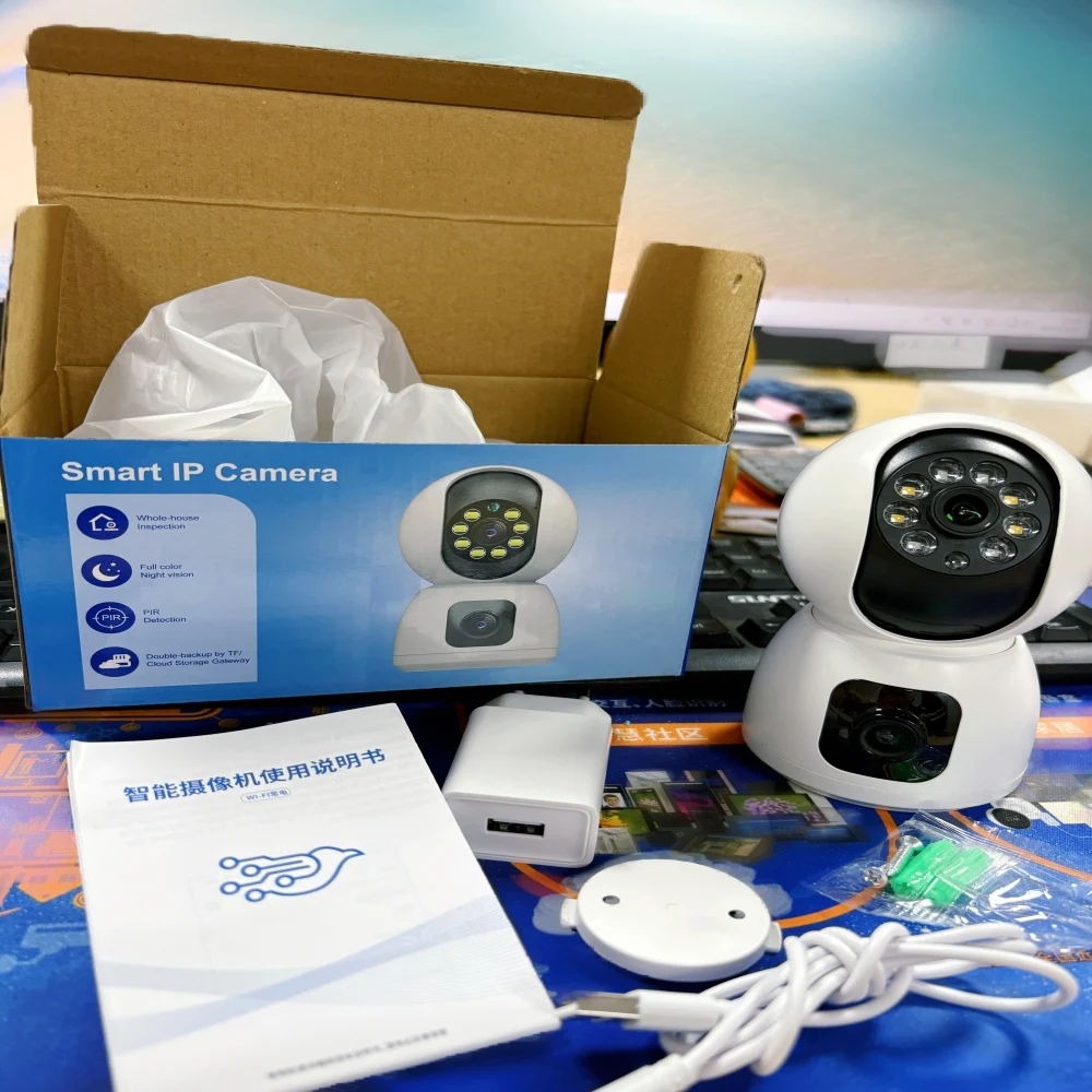 

2K 4MP PTZ Camera Dual Lens IP WIFI Smart Home Security Wireless Surveillance Camer Two-way Audio Baby Pet Monito Care