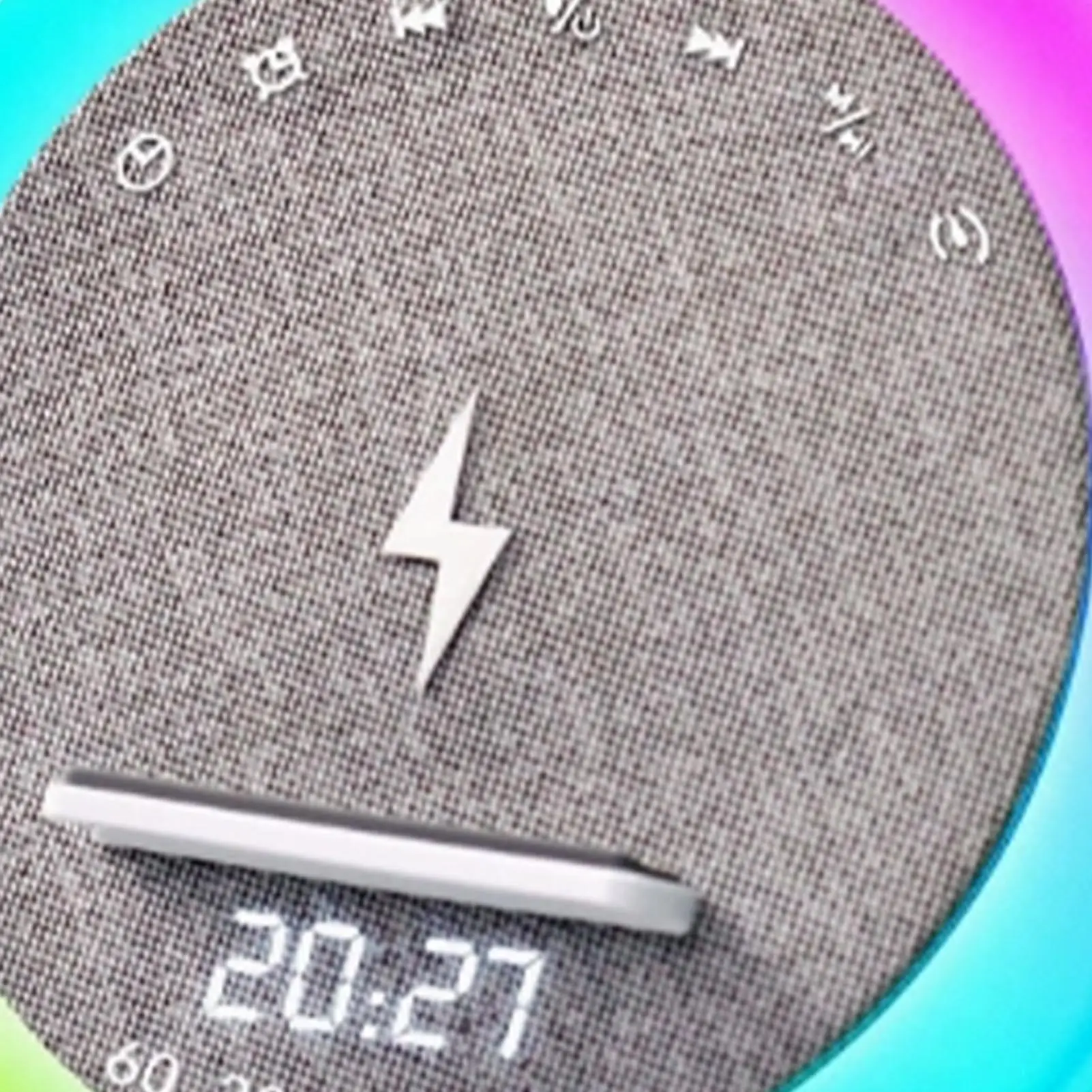 Phone Stand Speaker Fast Charging With White Noise Night Light Cell Phone Holder Portable Speaker For Home Bedroom Living Room