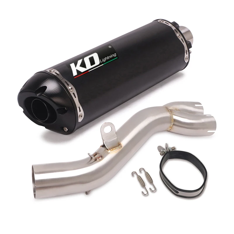 Motorcycle Exhaust Mid Pipe With DB Killer Stainless Steel+CNC Slip On Modified For ADVENTURE S 950/900 2003-2013/2006-2016