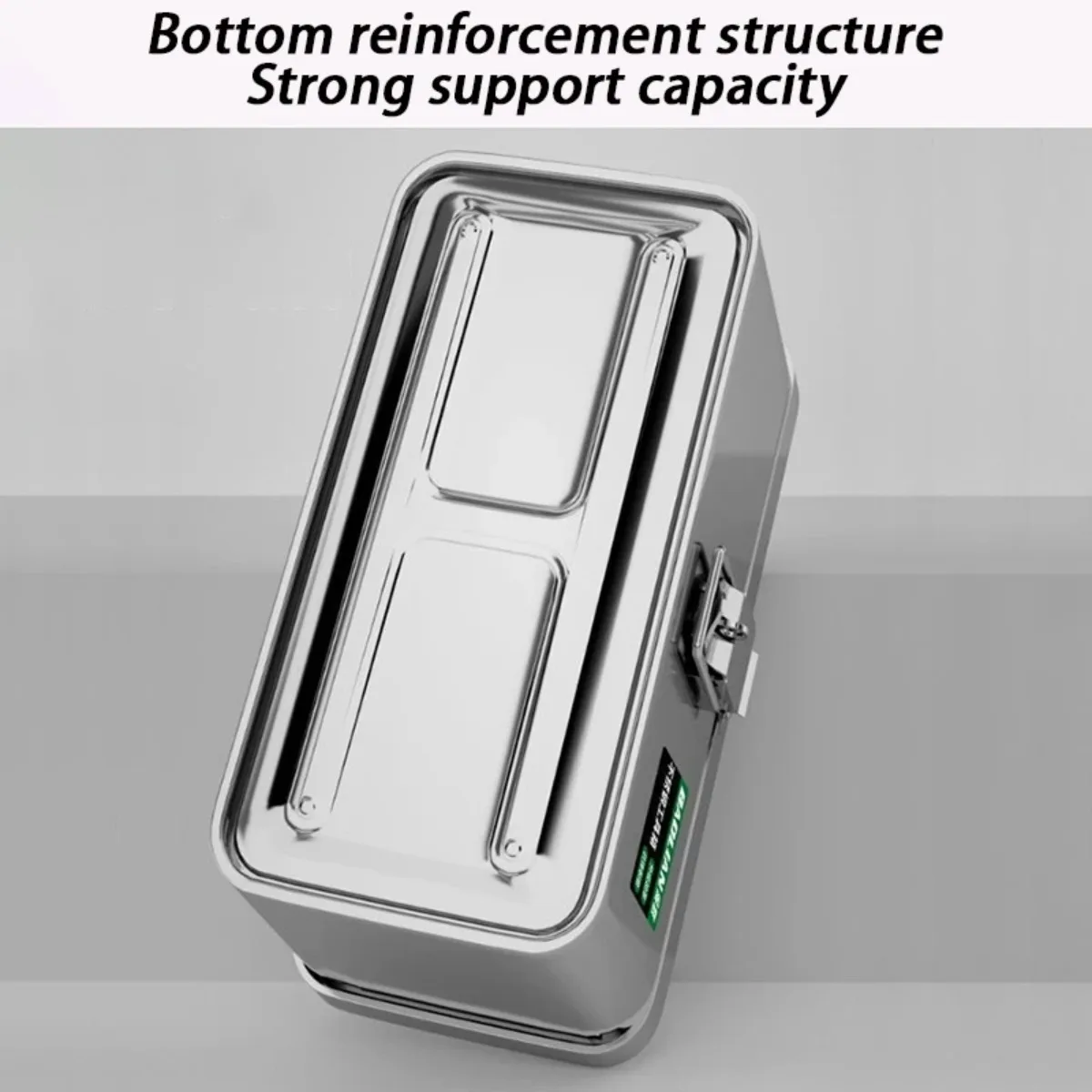 Stainless Steel Toolbox Organizer Electronics Car Mechanic Tool Case Thickened Hardware Storage Tools Case Handheld Toolbox