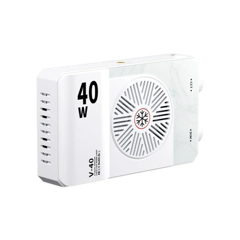 

RGB-светильник 40 Вт для стриминга, фотосъемки и создания контента с опцией USB-аккумулятора и поддержкой внешнего питания постоянного тока