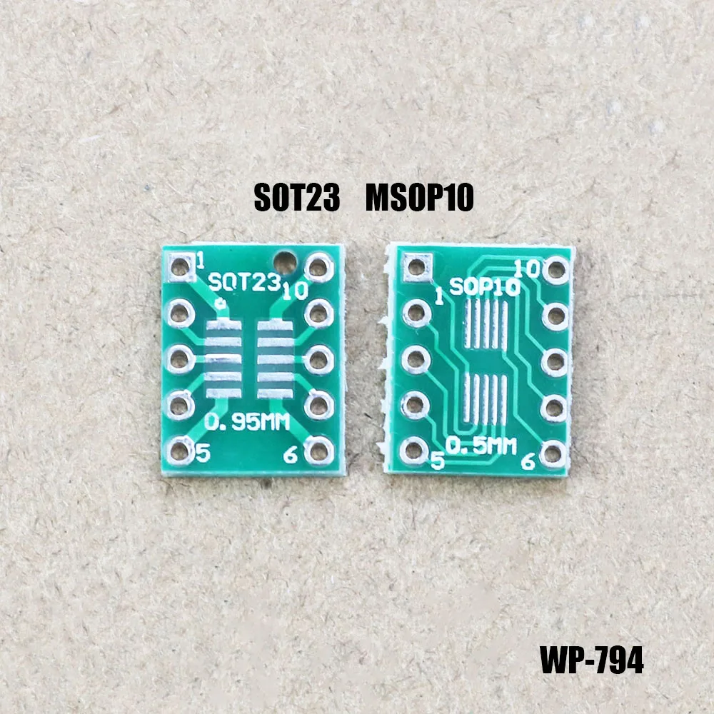 1 PCS SOT23 MSOP10 UMAX to DIP10 PCB Transfer Board DIP Pin Board Pitch Adapter WP-794