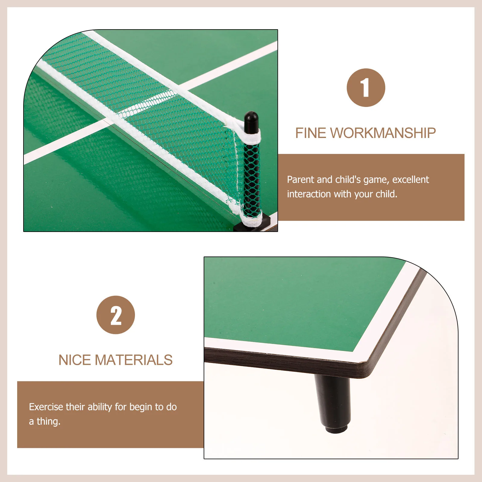 

Mini Desktop Mini Tabletop Table Toy Toy Pool Table Set Kids Fun Portable Tabletop Games Pong Tennis Entertainment