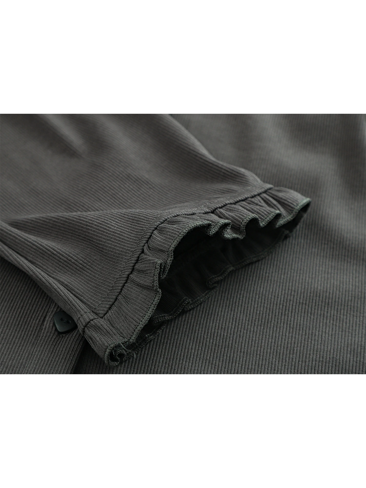 Women Grey Polo-Neck Bow Shirts Blouses Y2k Vintage 2000s Aesthetic Elegant Long Sleeve Shirt Fashion Clothes Spring Autumn 2025