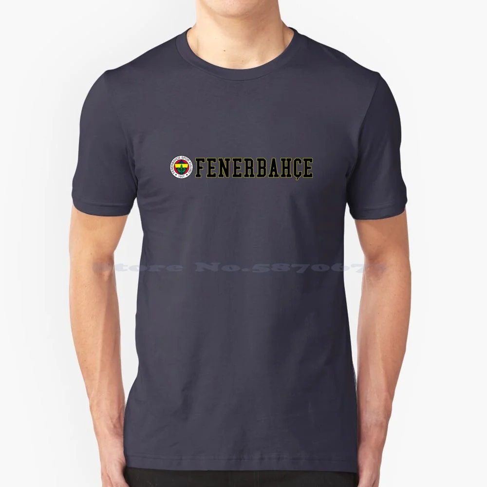 Fenerbahce Spor Kulübü Merchandise T Shirt 100% Cotton Tee Fenerbahce Ulker Basketball Basketbol Football Soccer Istanbul