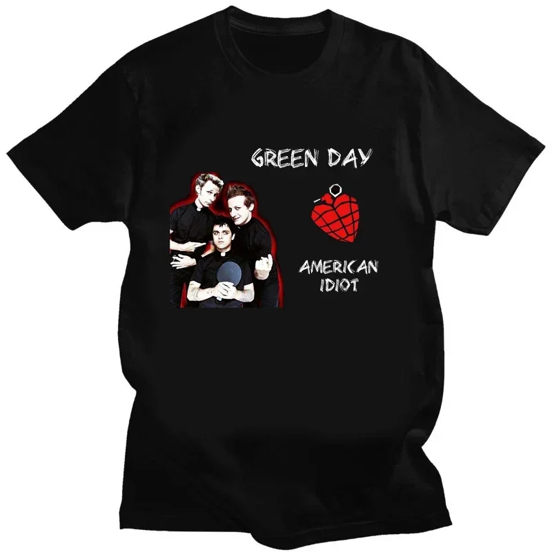 Novelty Funny Streetwear Summer Comfortable New Style Green Day ' American Idiot Albuum Cover Tshirt Men Women Fashion T Shirt