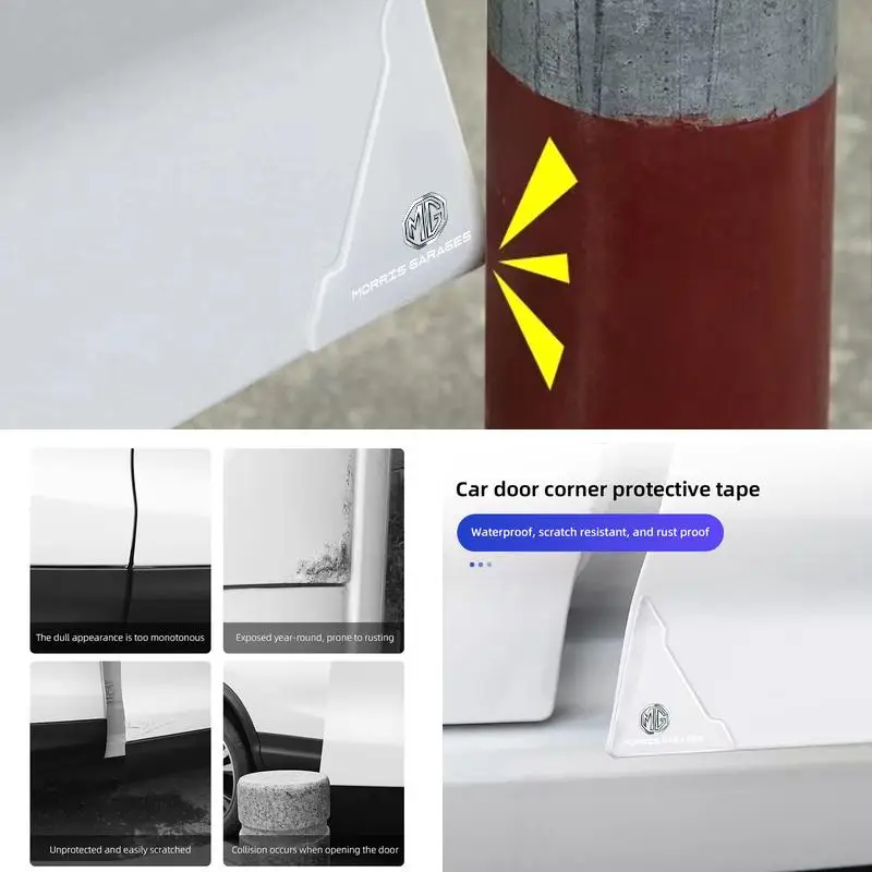 Transparent Car Door Corner Anti‑Scratch Protective Guard Sticker For MG4 MG5 MG7 MG ZS MG HS MG3 MG ONE MG Cyberster Automobile