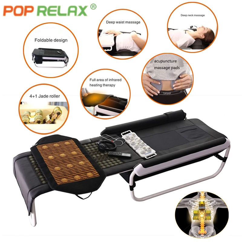V6 Jade Roller Therapy Bed Korea Cheapest Price Automatic Infrared Jade Master Thermal Jade Acupressure Massage Bed