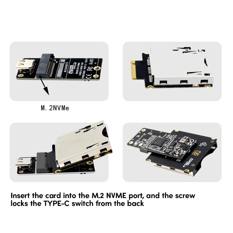CFExpress TypeB to M.2 NVMe Converter Fast Data Transfer Support PCIE4.0