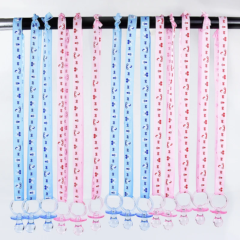 Resin Art Bottle - 5/10 個透明ミニおしゃぶりネックレスピンクブルー誕生日ベビーシャワー性別発表ホリデーパーティー記念品テーブルデコレーション