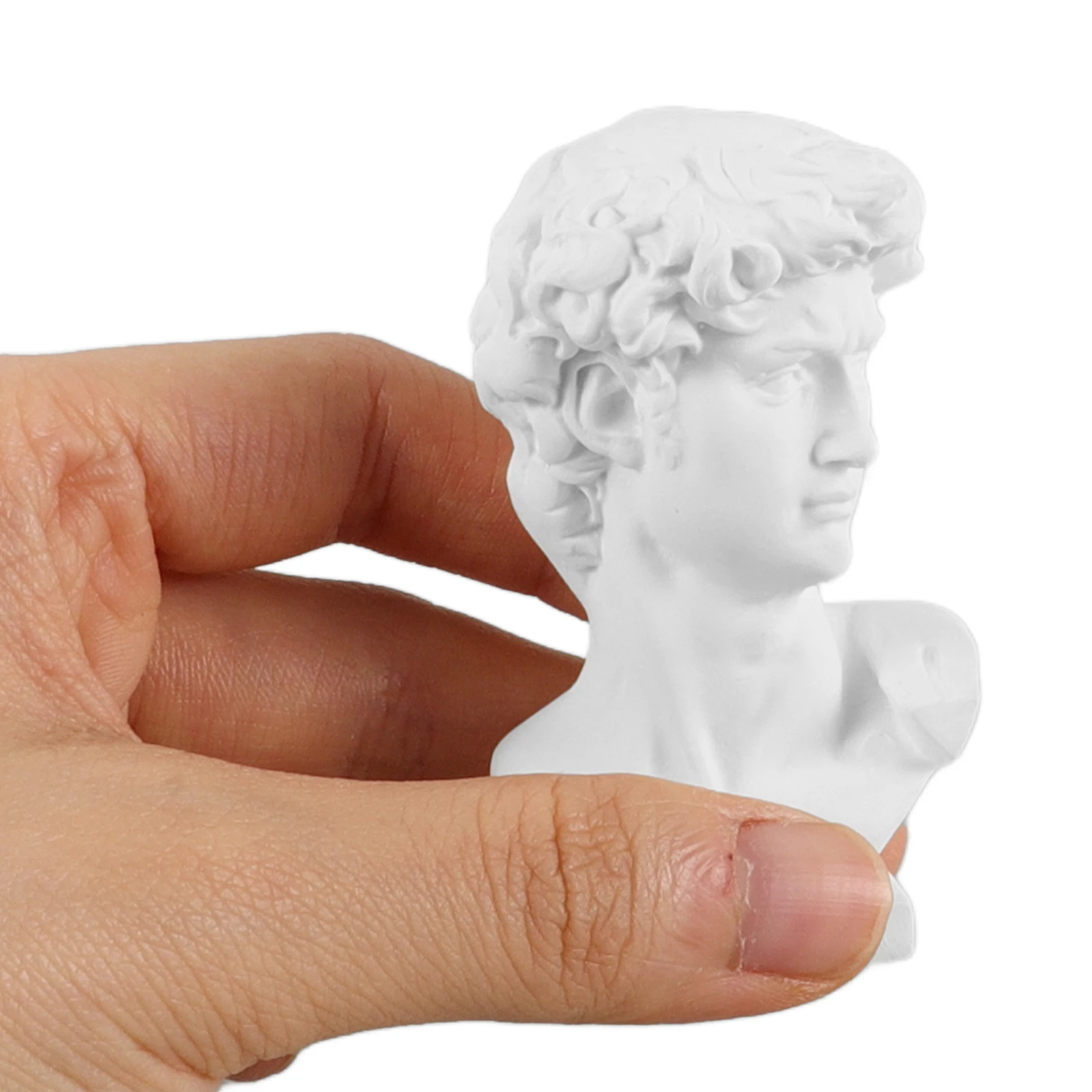 

2 Pcs Avatar Ornaments Craft Sculpture Resin Statue Roman Statuette Mini Greek Figure Classic Bust Decor Desk