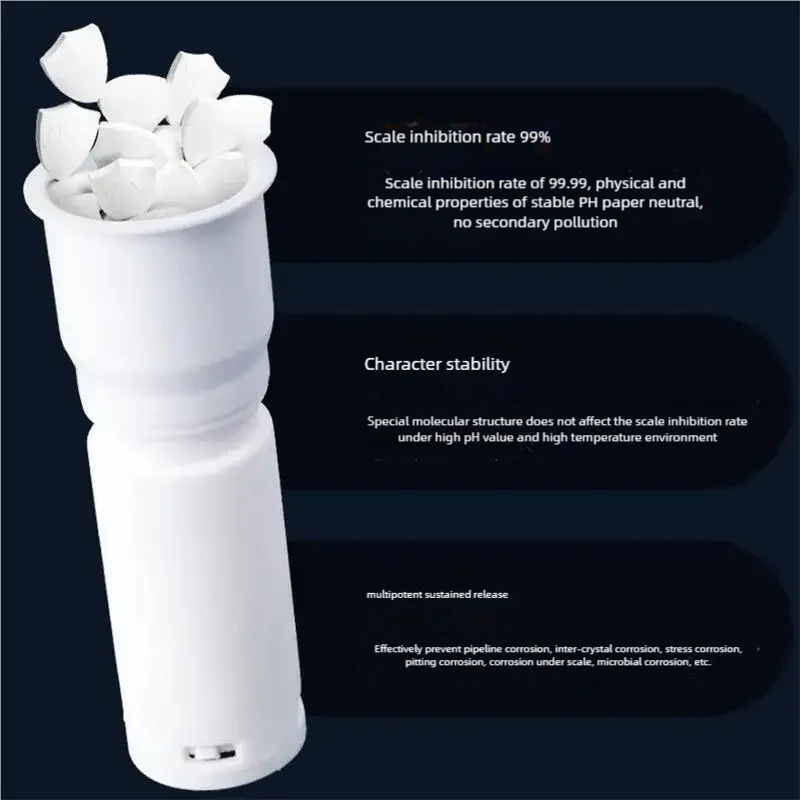 1 bottiglia scala inibitore cartuccia prefiltro per dispositivo di inibitore della scala del filtro dell'acqua sostituzione del filtro dell'acqua inibitore della scala