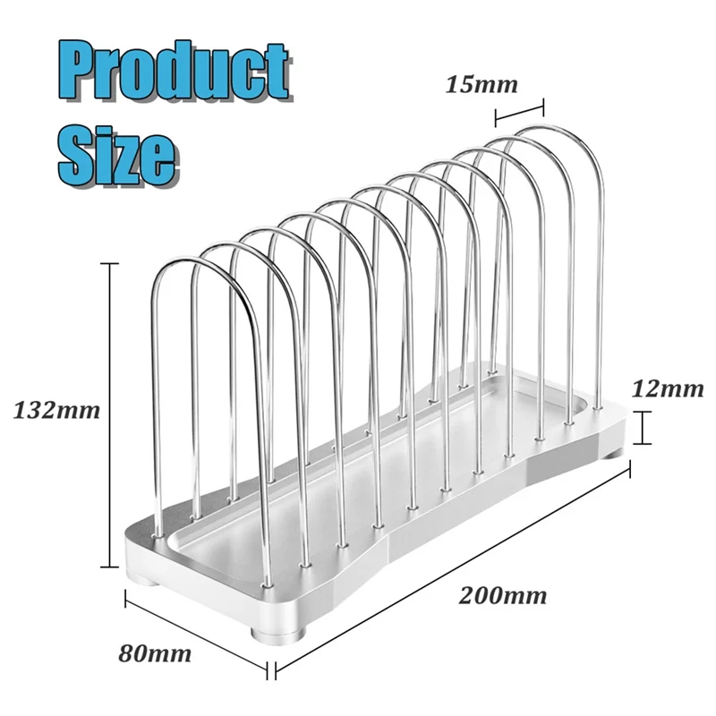 B49C Vinyl Record Display Rack Metal Stand For 7" And 12" Albums 10-Slot Organizer For Music Lovers For Home And Office Silver