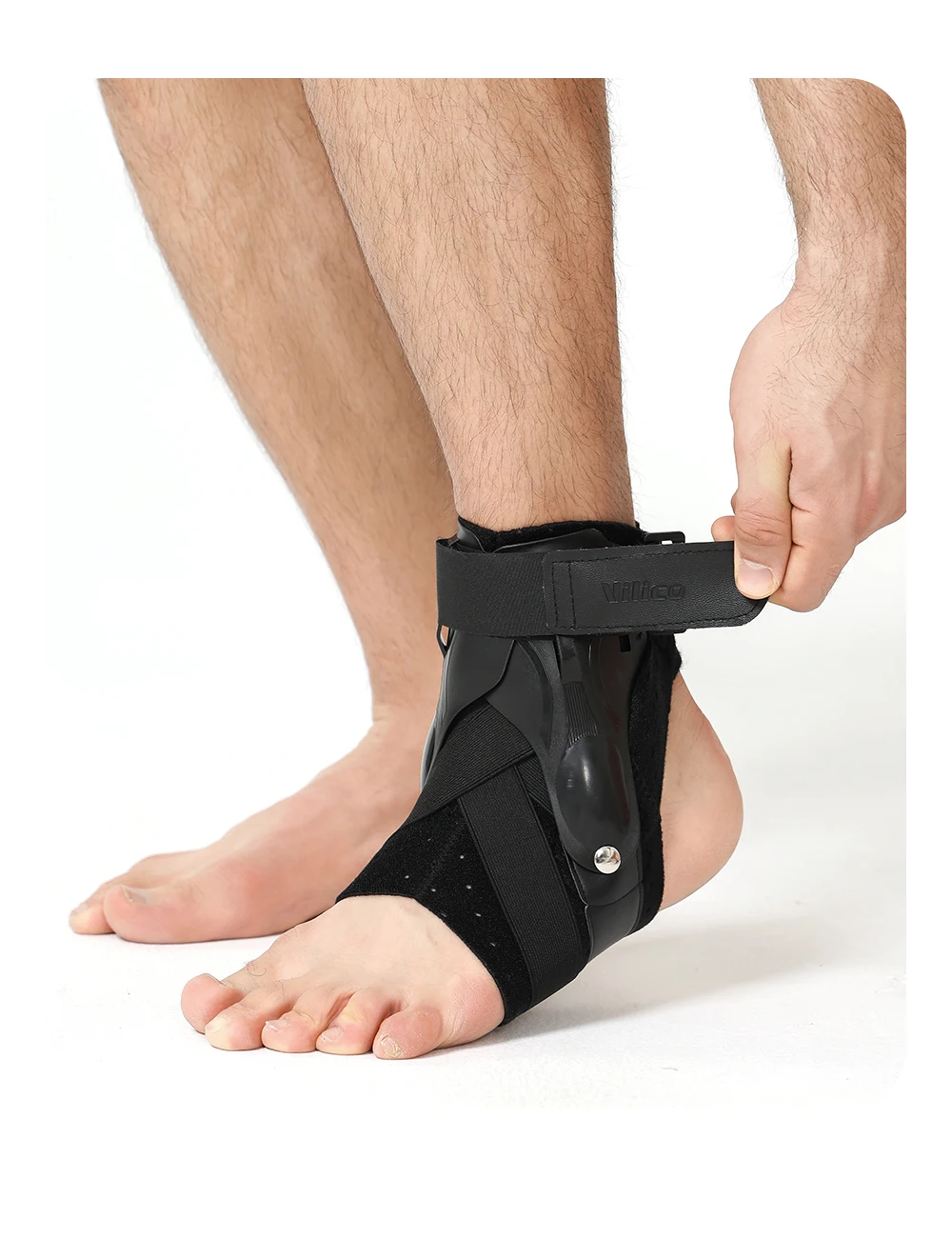 1 Stück Knöchelstützband, Verstellbare Knöchelbandage für Verstauchungen, Basketball-Schutzband, Kompressions-Seitenstabilisator für den Knöchel – Detail 11