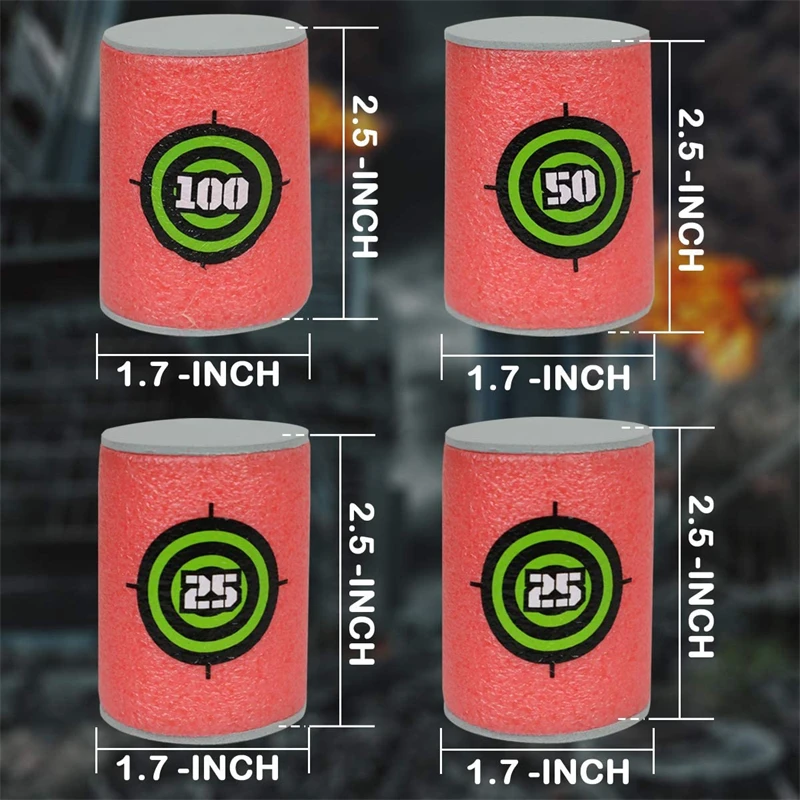 A1  6-30pcs Soft Bullet Target, EVA Bullet Dart Target Compatible With Nerf Blasters Guns(2.36×1.57 Inch)