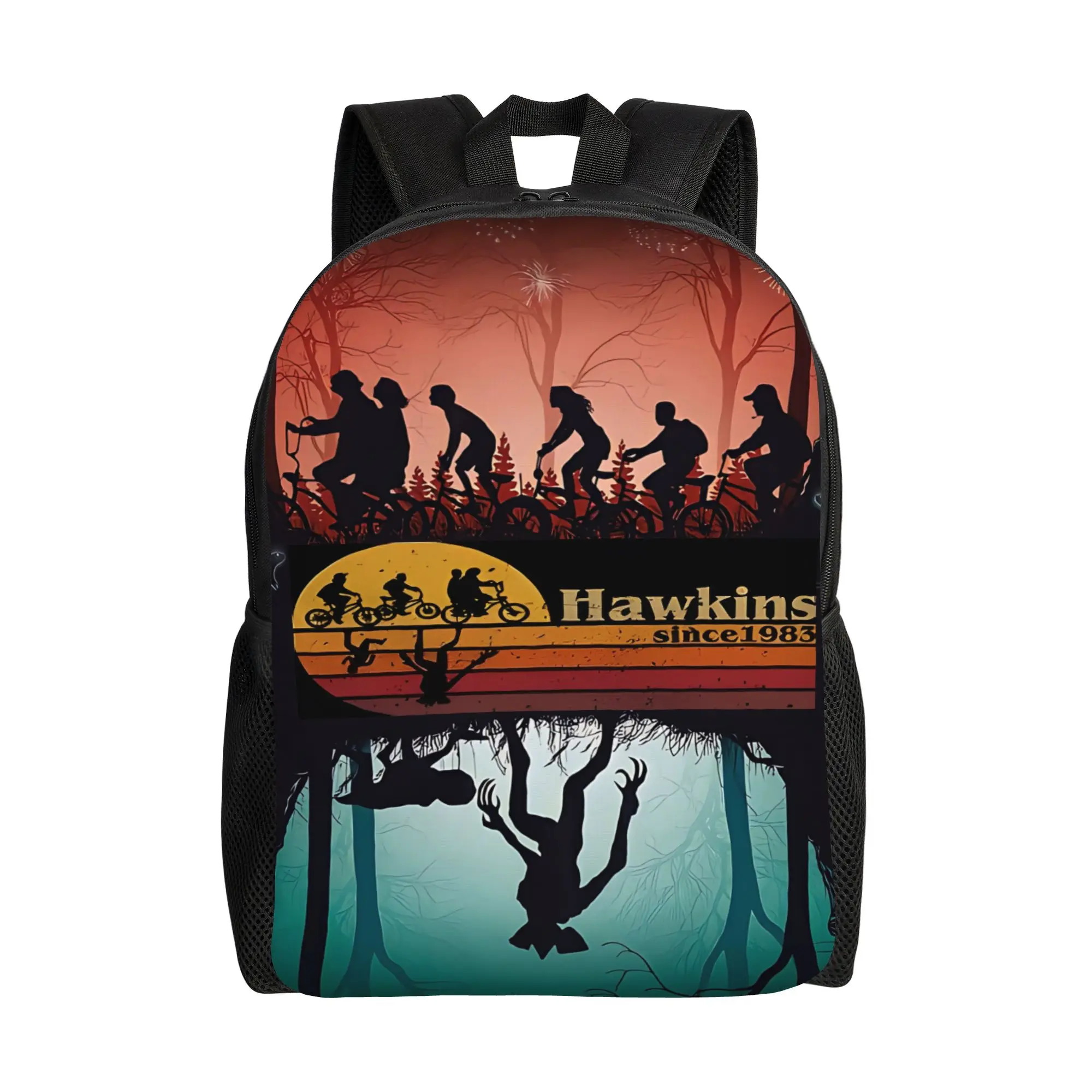 

fashion backpacks Stranger horror funko Daypack mochila Vintage Travel Zipper Closure Rucksack