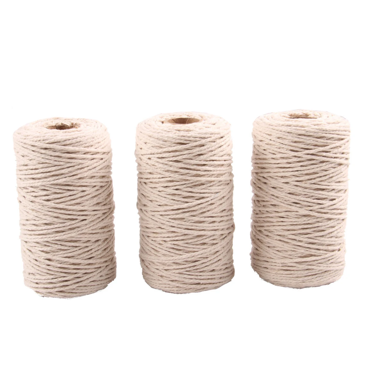 

100M Cylinder Cotton Rope Column Twisted Craft Supplies Durable Garden Decor DIY Packaging Events Fence Flower