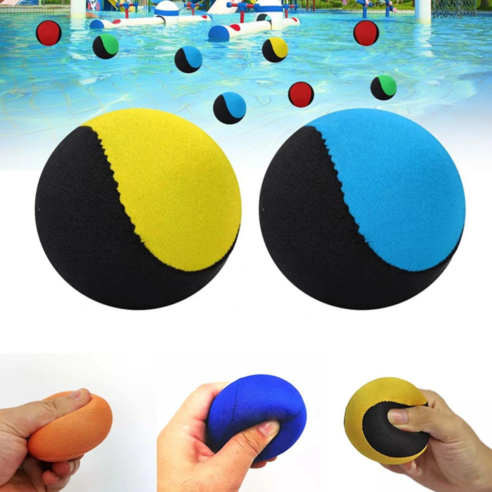 5.5CM High-quality Ball Beach Ball Soft Relaxing Balls Kids Stress Relief for Beach Sports Swimming Pools Elastic Water Balloons