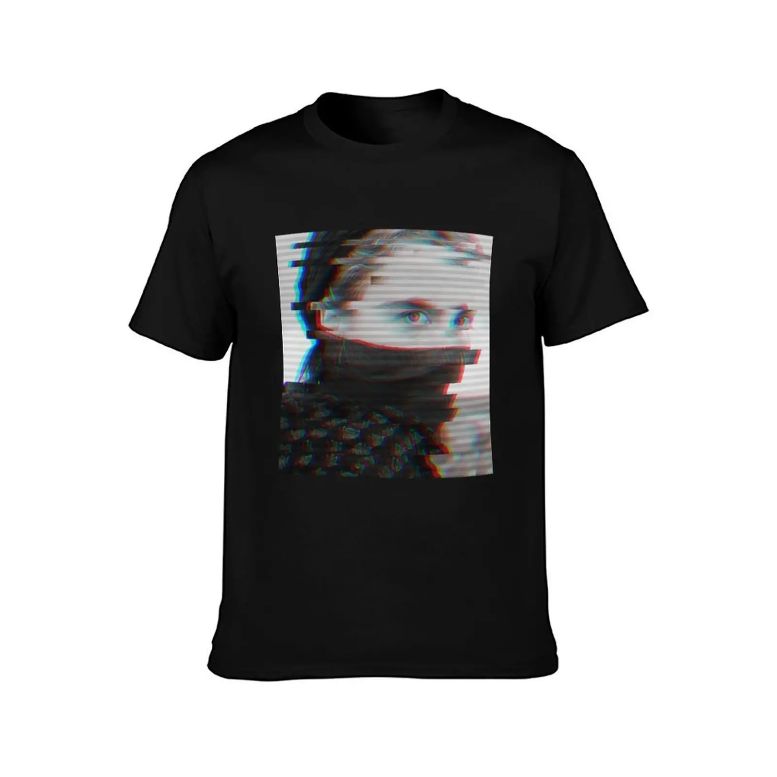 Glitch effect in a scene from the film Portrait of a Lady on Fire. T-Shirt, Summer Casual Cotton Tee, Oversized Streetwear Tops