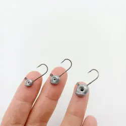 DUODUOYU 5PCS/LOT Small Jig Head Fishing Hook 1g/1.8g/3.5g Mini Soft Worm Hook with Eyes Isca Artificial Fishing Accessories