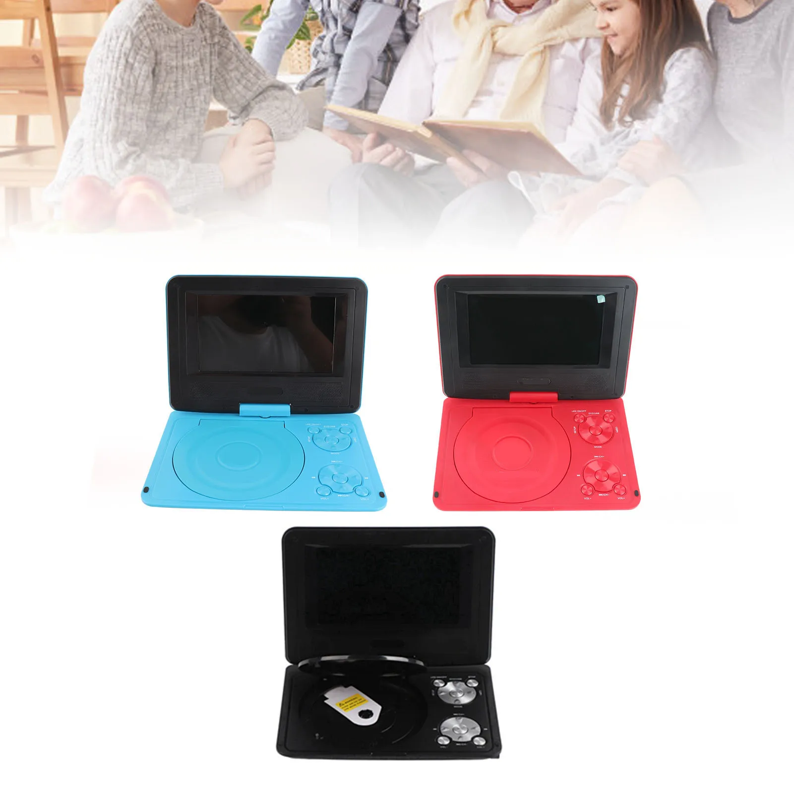 

Мобильный DVD-плеер, аккумулятор большой емкости, 6,8-дюймовый DVD-плеер, вращающийся, удобный, многофункциональный, для улицы, для автомобиля