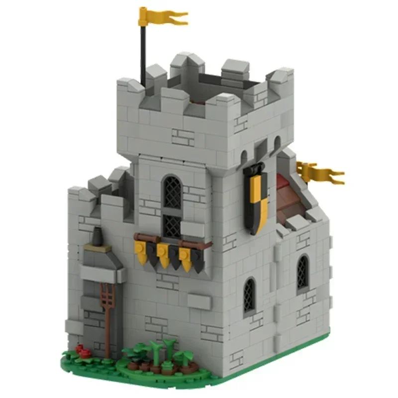 

Средневековая модель крепости Moc, строительные кирпичи, башня, склад, технология, модульные блоки, подарки, рождественские игрушки, наборы «сделай сам», сборка
