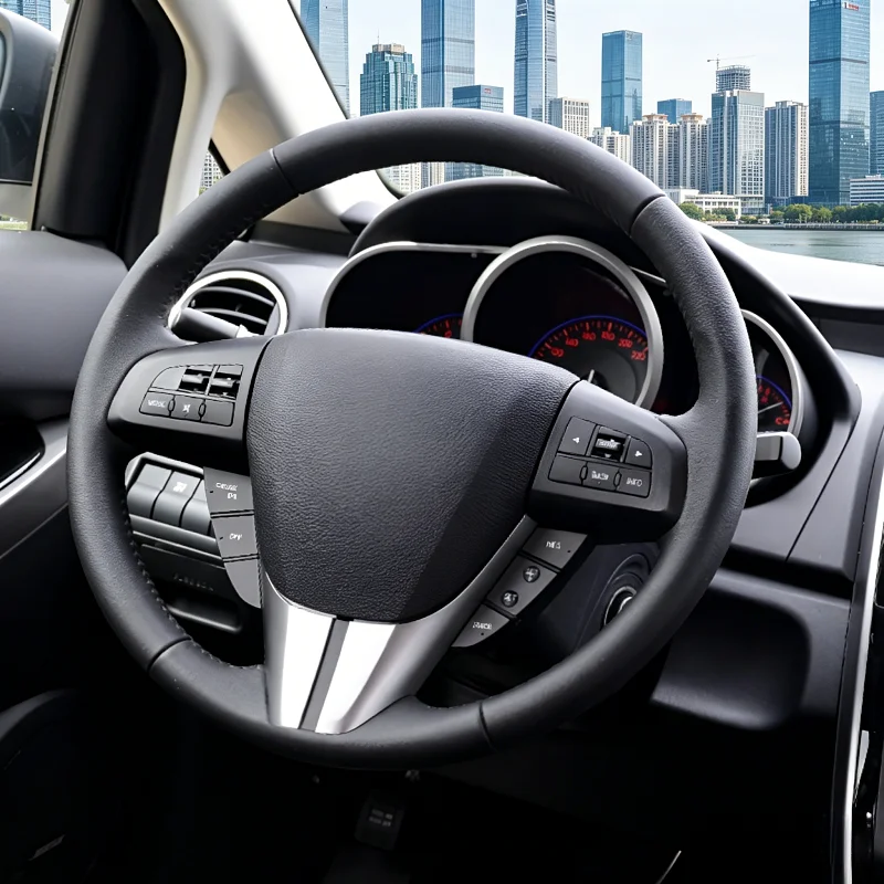 For Mazda CX-7 14Models Hand-stitched Car Steering Breathable; wear-resistant; skid-proof full coverage modification desig