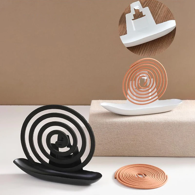 

Creative Hanging Iron Boat Mosquito Coil Holder Spiral Summer Household Sandalwood Tray Holder Home Decorations