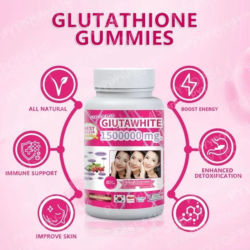 Glutathione Gummies with Vitamin C Beauty Nutrition Supplement Antioxidant Blend Daily Wellness Support Natural Formula Gummies