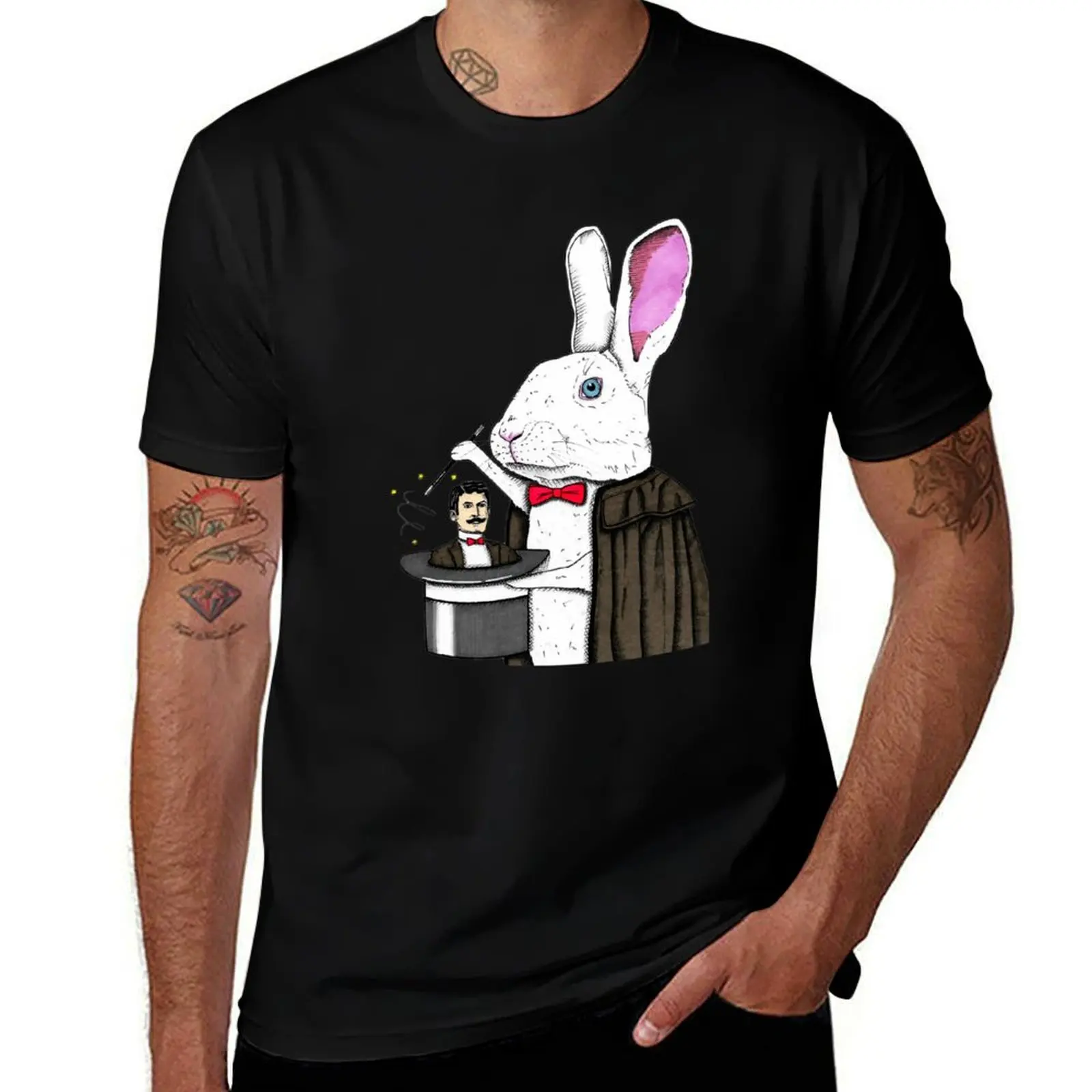 

The magician T-Shirt cotton man t-shirts animal prinfor boys shirts men