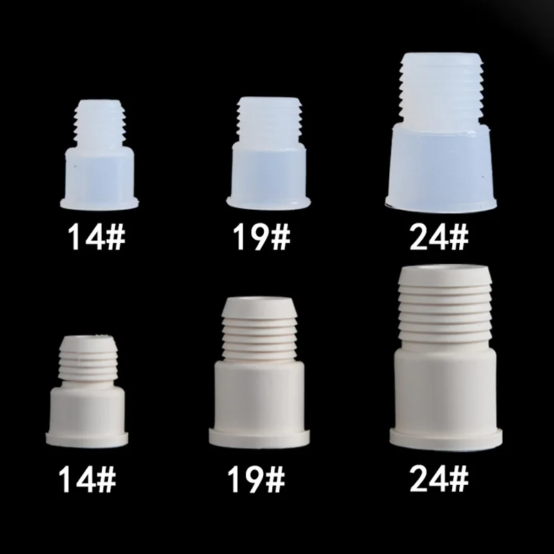 Lab14# 19# 24# Anti Mouth Silica gel/ Rubber Stopper Reverse Thread Cap Rubber Thread Flap Stopper Slicone Screw Sealing Plug