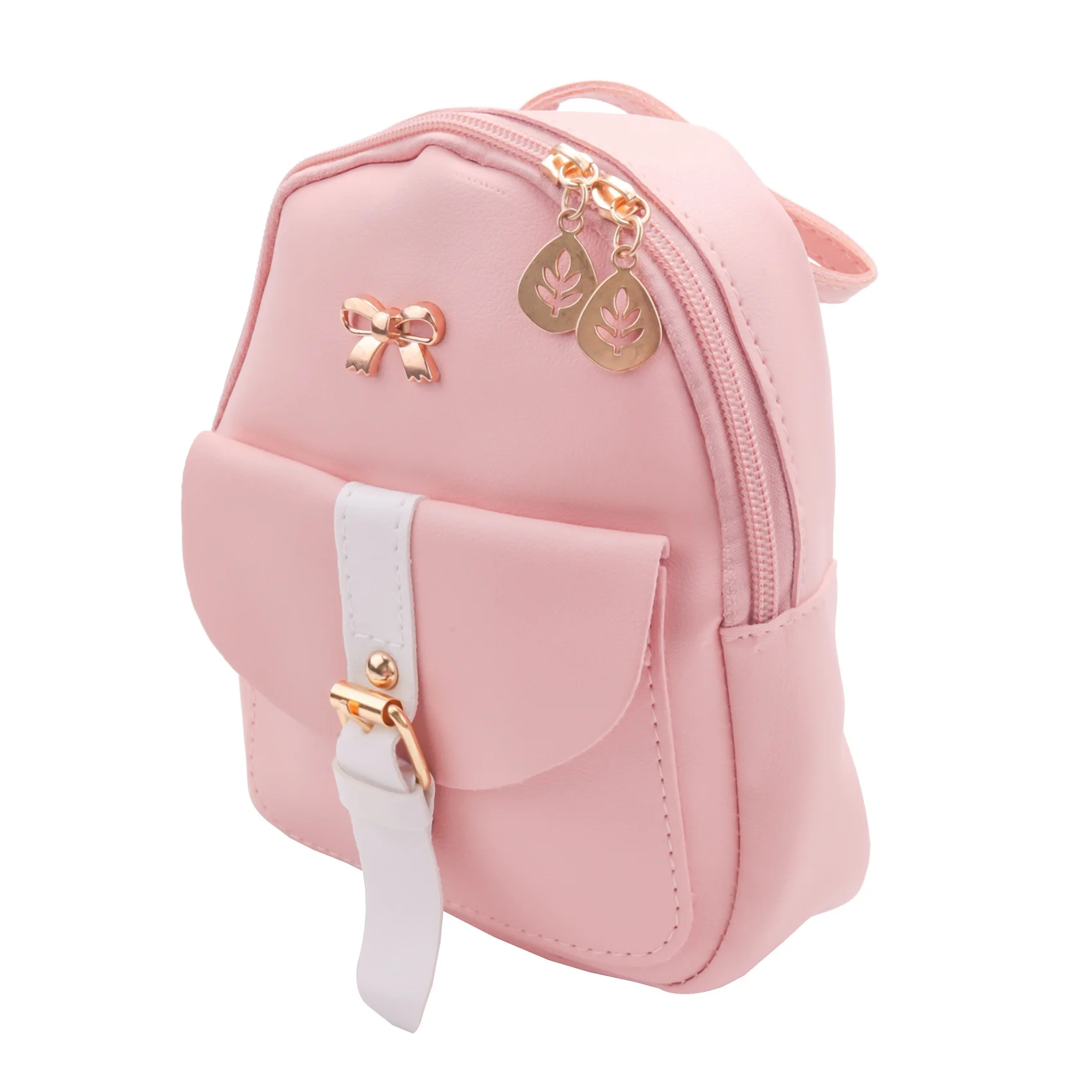 *SPOR Mini Backpack Small Diagonal Bag Leather Backpack Cute Bow Backpack Ladies Wallet