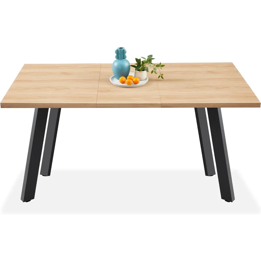 

Modern Large Expanding Kitchen Table up to 6 People w/Leaf Extension