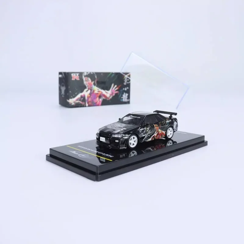 1:64 Nissan R31 R32 R33 R34 GTS-R modèle de simulation en alliage moulé sous pression commémoratif, jouets de collection pour enfants, cadeaux pour enfants.