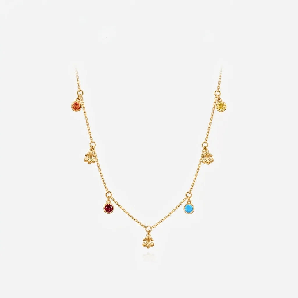 Iris Starry Light Luxury Temperament Versatile Gold Iris Necklace Dopamine Colorful Treasure Iris Earrings For Women