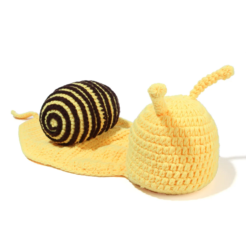 

Unisex Newborn Baby Knitted Hat Coffee Owl Outfit Breathable Handmade Clothes for 0-6 Months Baby Photo Props Costume