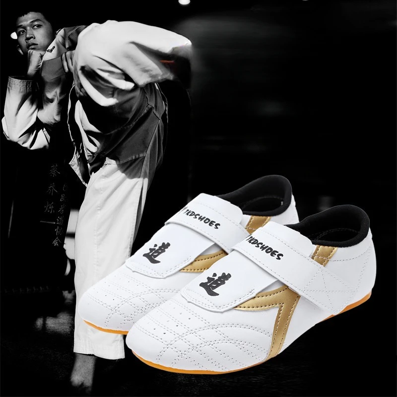 Taekwondo Shoes Art Light Breathable Boxing Karate Kung Fu Gym Workout Non-slip Soft Oxford Soles Sports Body Shoes