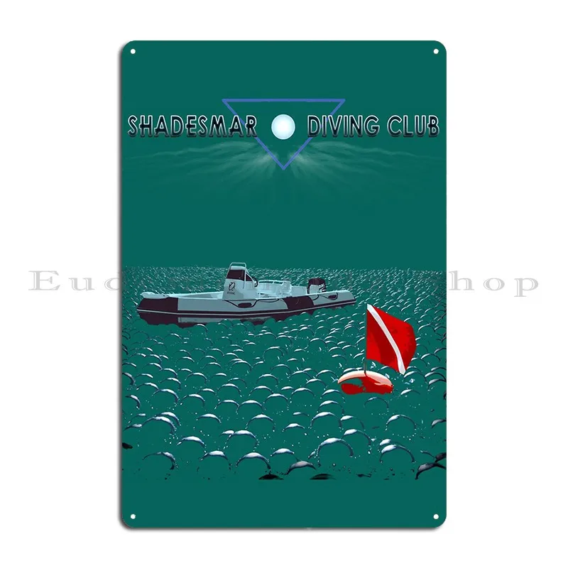 Shadesmar Diving Club Premium Metal Sign Customize Mural Custom Plaques Rusty Tin Sign Poster