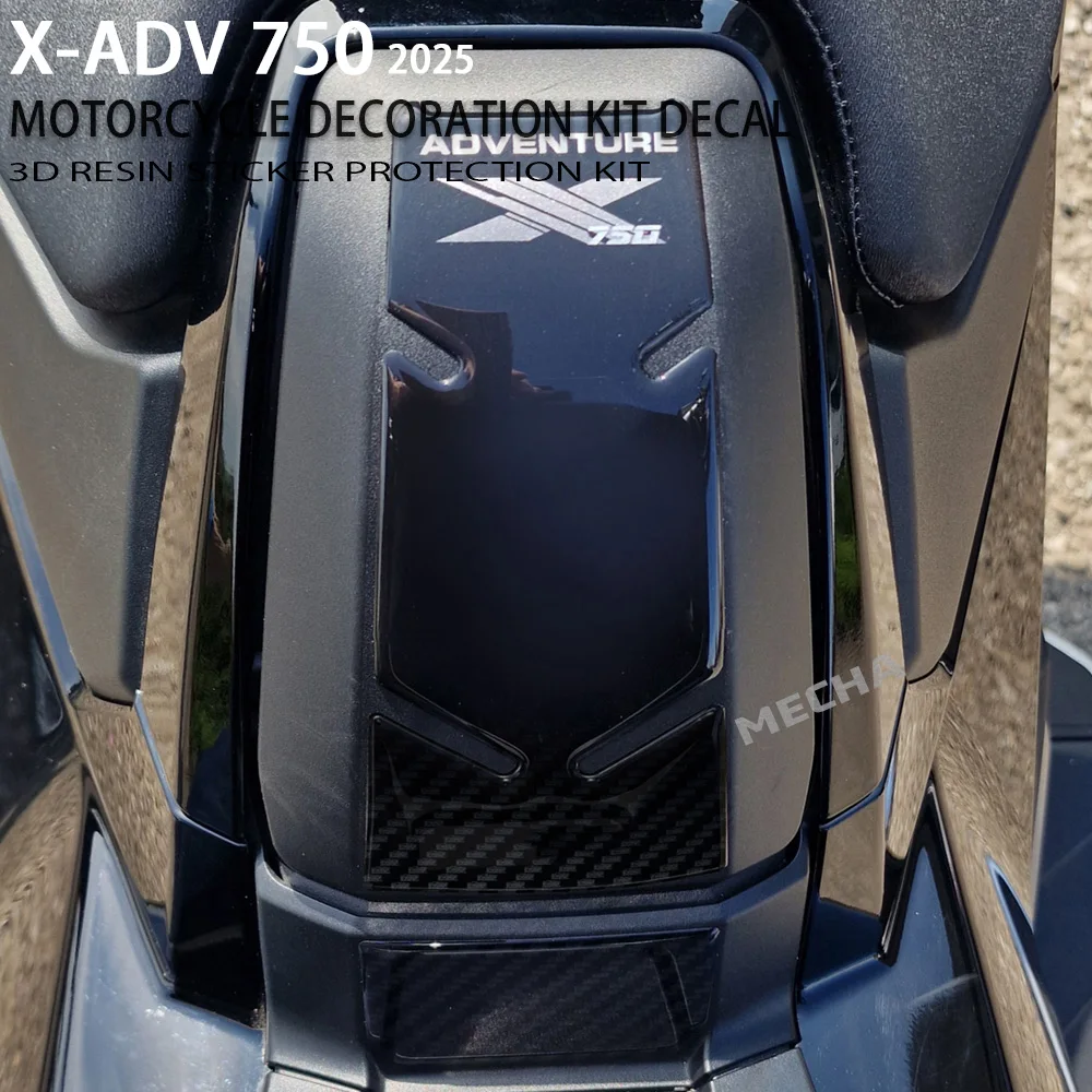 

3D Resin Motorcycle Stickers Compatible with 2025 with For Honda X-ADV 750 Tank Middle Protection x-adv 750