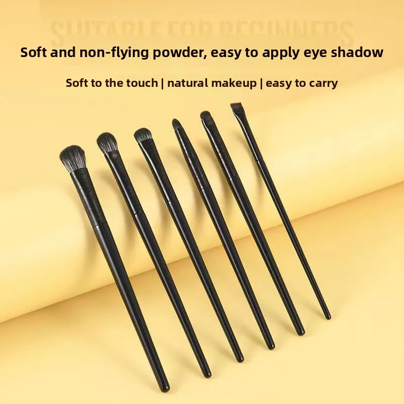 5/6-teiliges Set Weicher Luyi Haar-Augen-Make-up-Pinsel, Lidschatten-Blending-Pinsel, Angewinkelter Eyeliner-Pinsel, Augenbrauen-Detailpinsel, Hochwertiges Ästhetisches Werkzeug