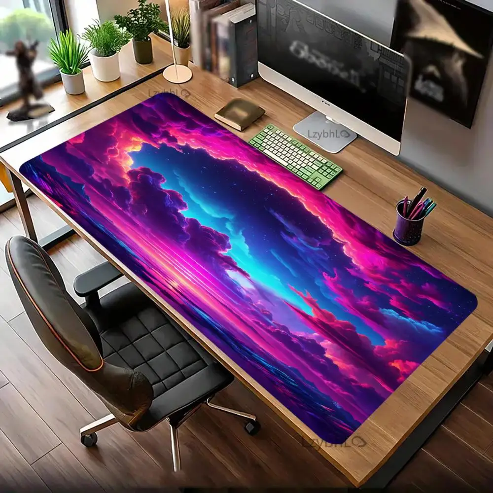 

Red Sunset Пейзаж Коврик для мыши Большой компьютерный офисный игровой настольный коврик XXL Резиновый противоскользящий игровой коврик для клавиатуры Длинный настольный коврик