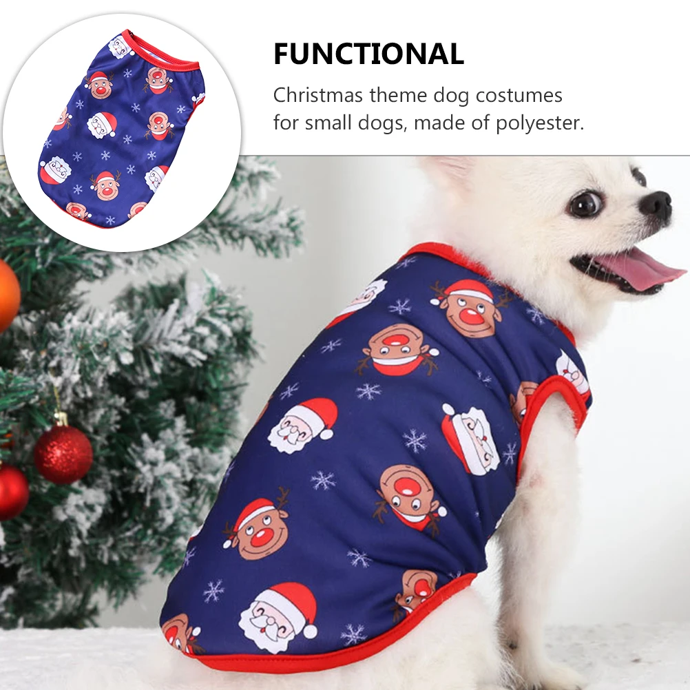 

Christmas Pet Vest for Small Dogs Winter Polyester Costume Keep Warm Xmas Dog Clothes Pet Clothes Dog Polyester