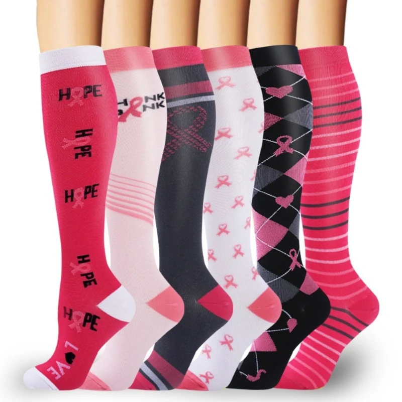 48 Styles Compression Socks for Women Men Breathable Pressure Support Socks Perfect for Running Soccer Sports Daily Nurse Work