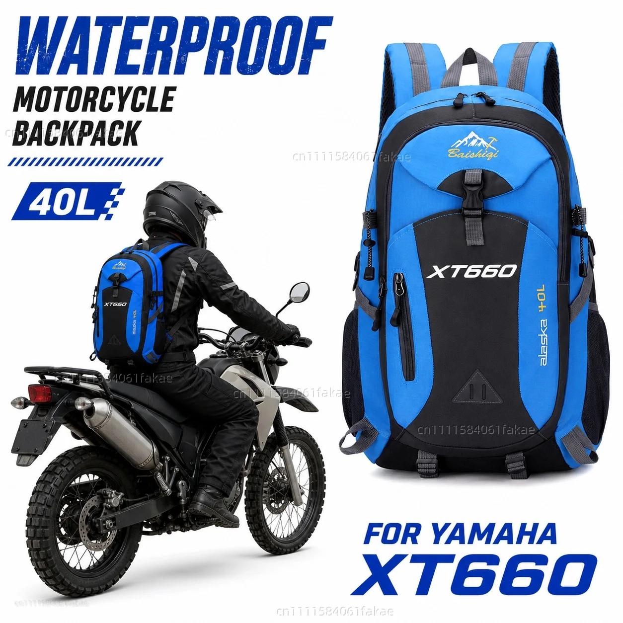 FOR YAMAHA XT660 X R Z XT660X XT660R XT660Z 2004-2020 Motorcycle Backpack 40L Waterproof Travel Backpack Outdoor Hiking Camping
