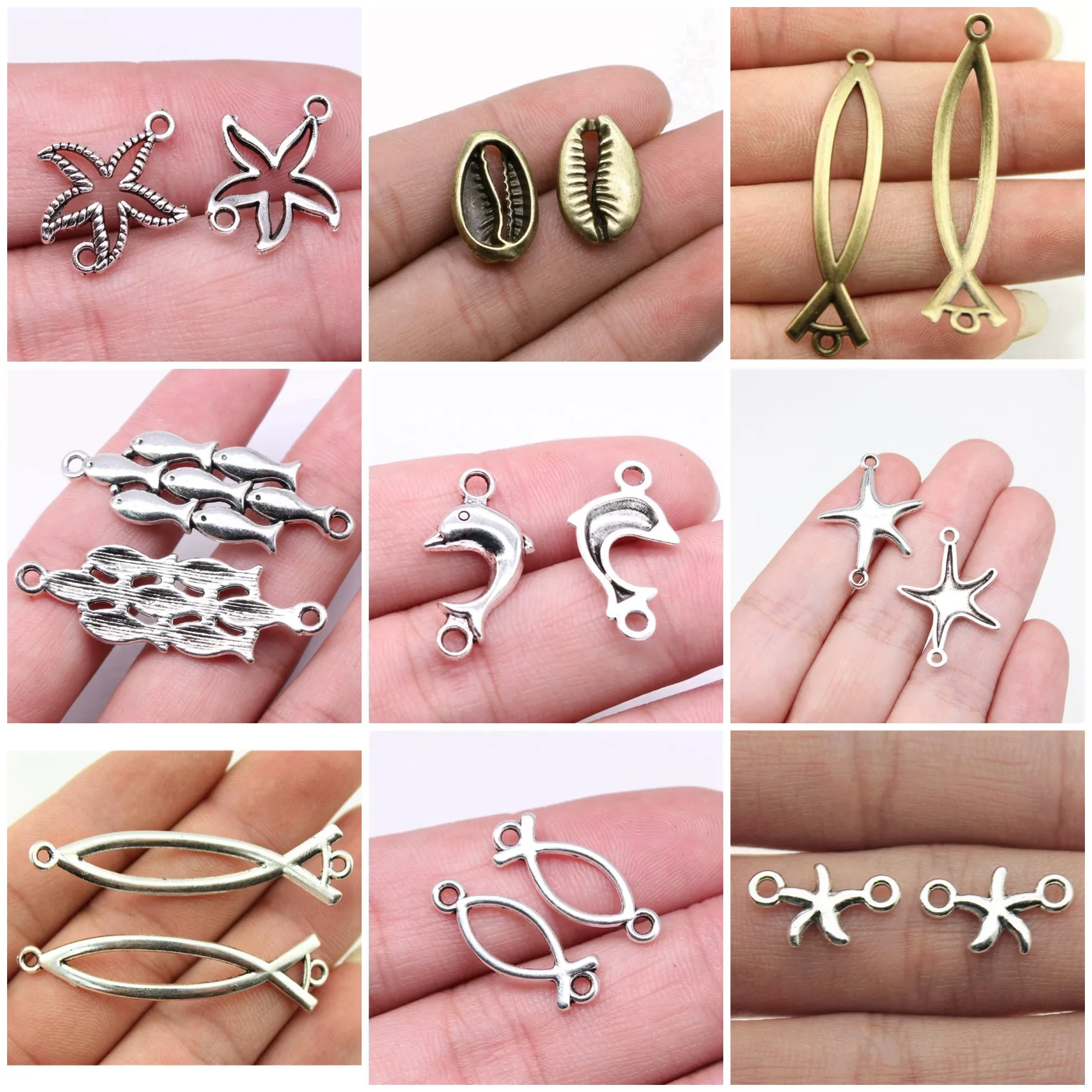 Marine Sea Creature Jewelry Connectors Findings For DIY Bracelet Necklace Jewelry Making Supplies