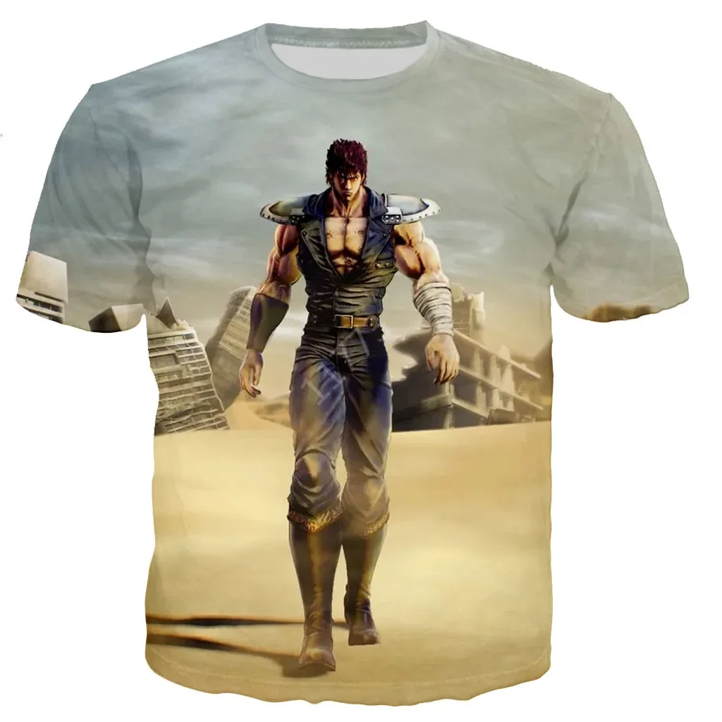 Camiseta con estampado 3D de Fist of the North Star Kenshiro para hombre y mujer, nueva moda, camiseta informal fresca, ropa de calle, camisetas, triangulación de envíos